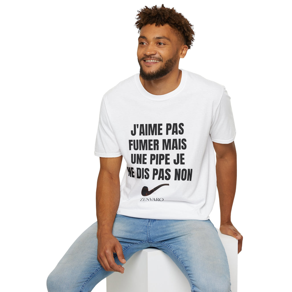 T-Shirt "J'aime pas fumer mais une pipe je ne dis pas non"