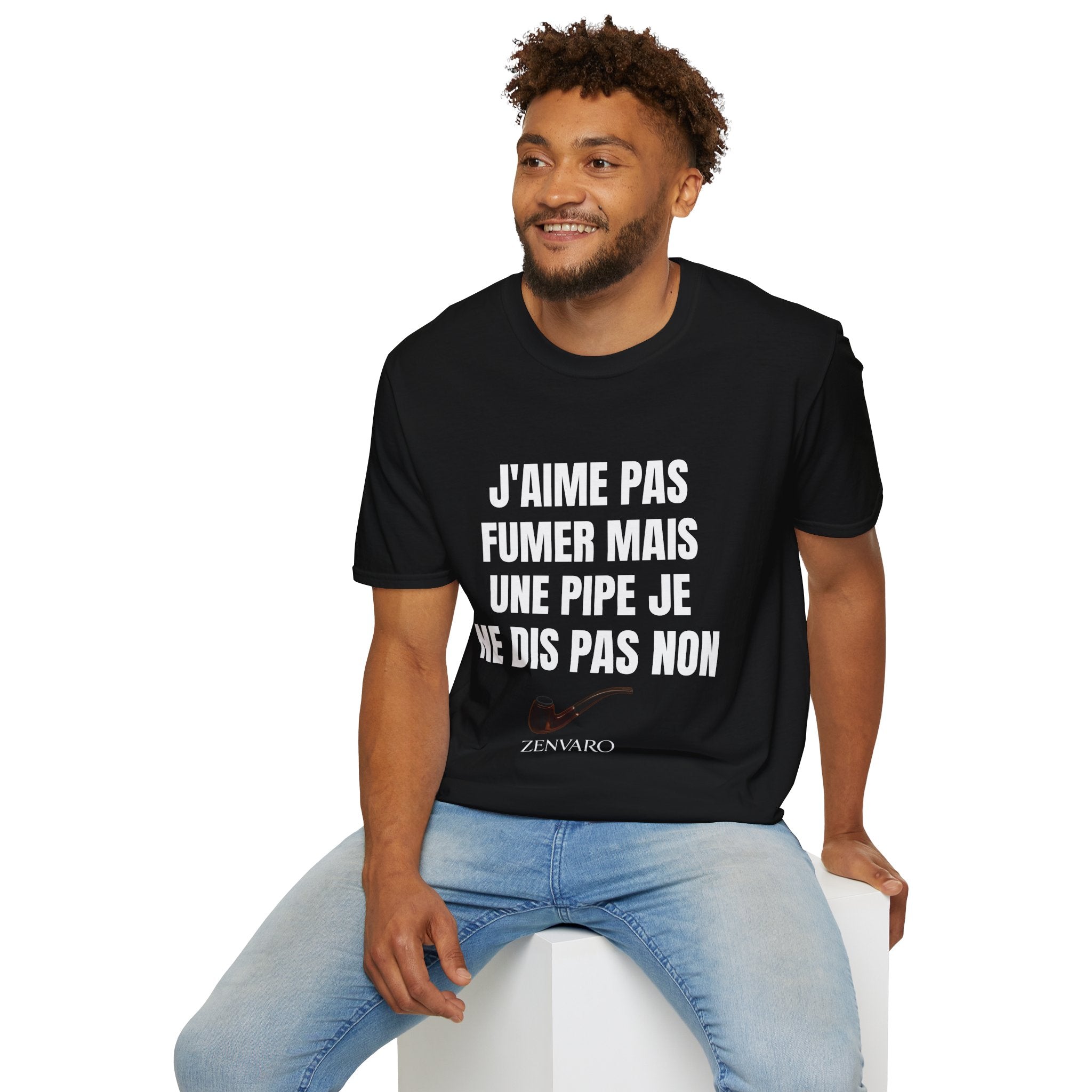 T-Shirt "J'aime pas fumer mais une pipe je ne dis pas non"